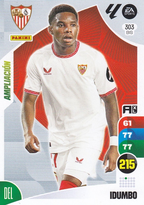 #303bis Idumbo (Sevilla FC) Panini Adrenalyn XL La Liga 2024-25 #303bis Idumbo (Sevilla FC) Panini Adrenalyn XL La Liga 2024-25