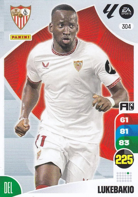 #304 Lukebakio (Sevilla FC) Panini Adrenalyn XL La Liga 2024-25 #304 Lukebakio (Sevilla FC) Panini Adrenalyn XL La Liga 2024-25