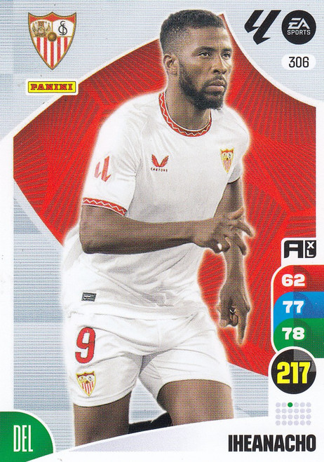 #306 Iheanacho (Sevilla FC) Panini Adrenalyn XL La Liga 2024-25