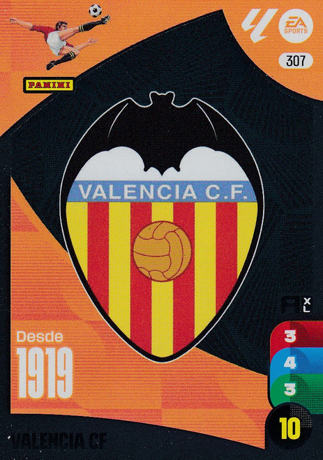 #307 Escudo (Valencia CF) Panini Adrenalyn XL La Liga 2024-25 #307 Escudo (Valencia CF) Panini Adrenalyn XL La Liga 2024-25