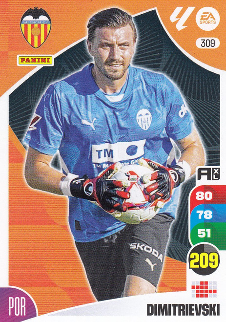 #309 Dimitrievski (Valencia CF) Panini Adrenalyn XL La Liga 2024-25 #309 Dimitrievski (Valencia CF) Panini Adrenalyn XL La Liga 2024-25