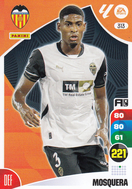#313 Mosquera (Valencia CF) Panini Adrenalyn XL La Liga 2024-25 #313 Mosquera (Valencia CF) Panini Adrenalyn XL La Liga 2024-25