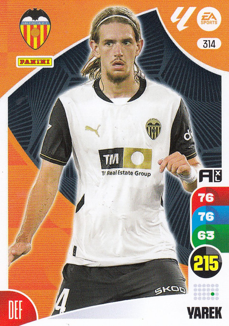 #314 Yarek (Valencia CF) Panini Adrenalyn XL La Liga 2024-25 #314 Yarek (Valencia CF) Panini Adrenalyn XL La Liga 2024-25