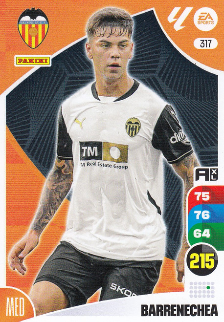 #317 Barrenechea (Valencia CF) Panini Adrenalyn XL La Liga 2024-25
