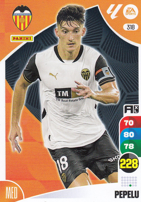 #318 Pepelu (Valencia CF) Panini Adrenalyn XL La Liga 2024-25 #318 Pepelu (Valencia CF) Panini Adrenalyn XL La Liga 2024-25