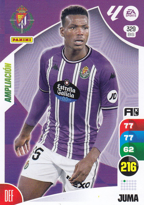 #329bis Juma (Real Valladolid CF) Panini Adrenalyn XL La Liga 2024-25 #329bis Juma (Real Valladolid CF) Panini Adrenalyn XL La Liga 2024-25