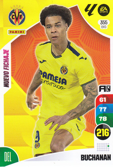 #355bis Buchanan (Villarreal CF) Panini Adrenalyn XL La Liga 2024-25