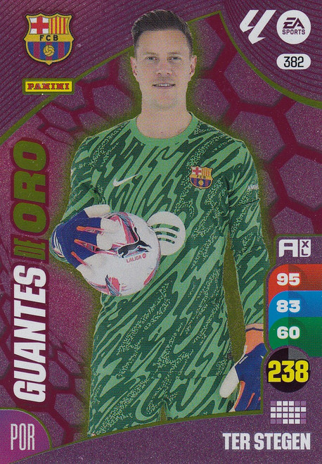 #382 ter Stegen (FC Barcelona) Panini Adrenalyn XL La Liga 2024-25 GUANTES DE ORO