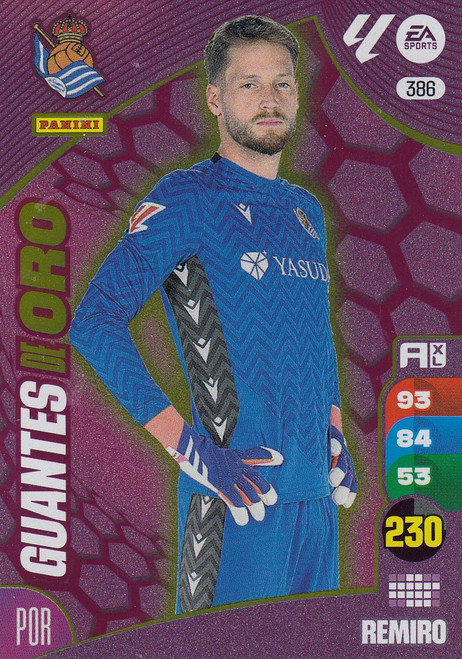 #386 Remiro (Real Sociedad) Panini Adrenalyn XL La Liga 2024-25 GUANTES DE ORO