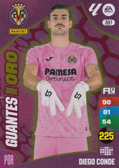 #387 Diego Conde (Villarreal CF) Panini Adrenalyn XL La Liga 2024-25 GUANTES DE ORO