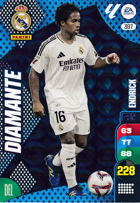 #397 Endrick (Real Madrid) Panini Adrenalyn XL La Liga 2024-25 DIAMANTES