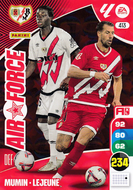#413 Mumin/ Lejeune (Rayo Vallecano) Panini Adrenalyn XL La Liga 2024-25 AIR FORCE #413 Mumin/ Lejeune (Rayo Vallecano) Panini Adrenalyn XL La Liga 2024-25 AIR FORCE