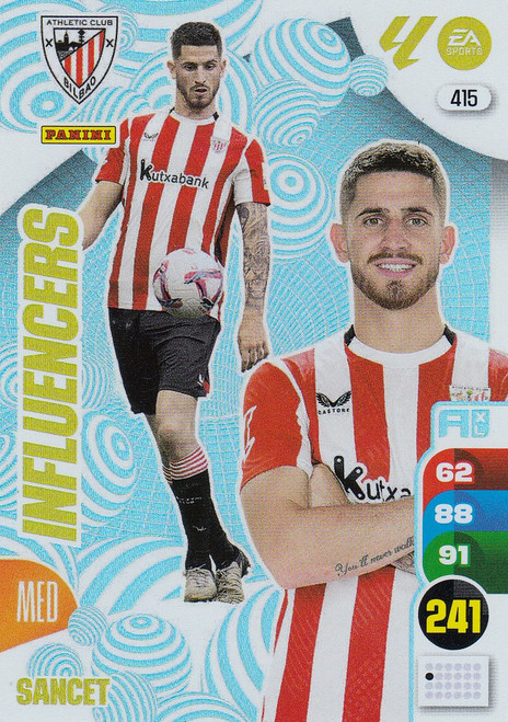 #415 Sancet (Athletic Bilbao) Panini Adrenalyn XL La Liga 2024-25 INFLUENCERS #415 Sancet (Athletic Bilbao) Panini Adrenalyn XL La Liga 2024-25 INFLUENCERS