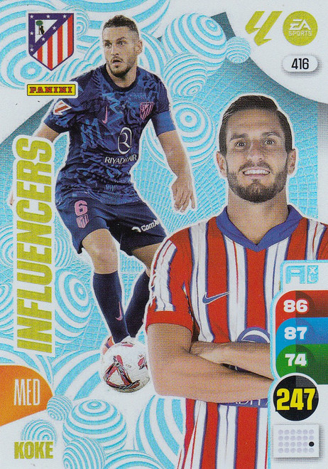 #416 Koke (Atletico Madrid) Panini Adrenalyn XL La Liga 2024-25 INFLUENCERS