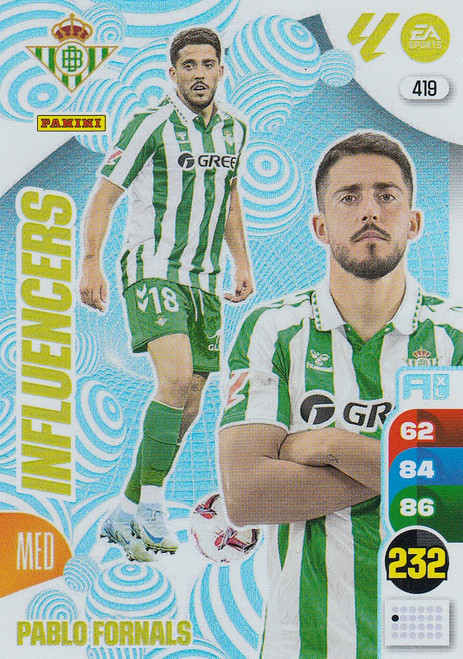 #419 Pablo Fornals (Real Betis) Panini Adrenalyn XL La Liga 2024-25 INFLUENCERS #419 Pablo Fornals (Real Betis) Panini Adrenalyn XL La Liga 2024-25 INFLUENCERS