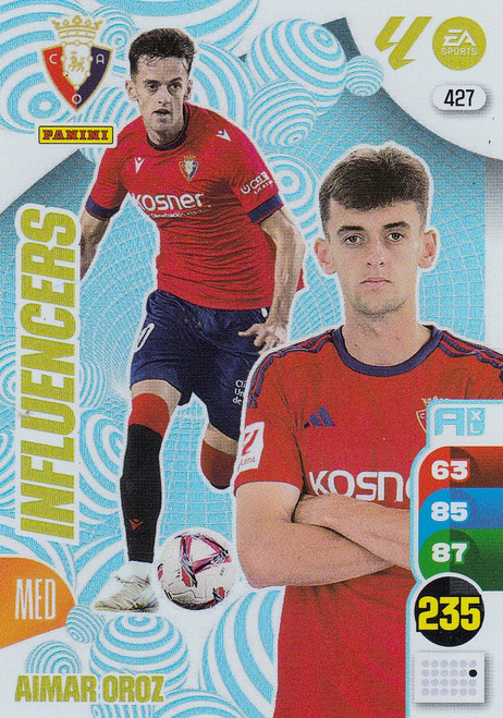 #427 Aimar Oroz (CA Osasuna) Panini Adrenalyn XL La Liga 2024-25 INFLUENCERS