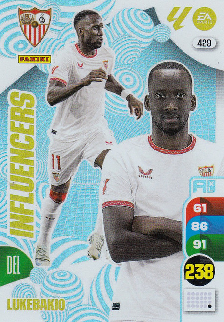#429 Lukebakio (Sevilla FC) Panini Adrenalyn XL La Liga 2024-25 INFLUENCERS #429 Lukebakio (Sevilla FC) Panini Adrenalyn XL La Liga 2024-25 INFLUENCERS