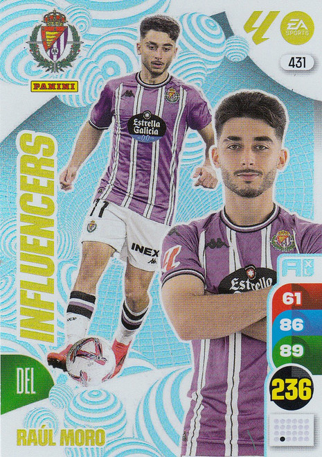 #431 Raul Moro (Real Valladolid) Panini Adrenalyn XL La Liga 2024-25 INFLUENCERS #431 Raul Moro (Real Valladolid) Panini Adrenalyn XL La Liga 2024-25 INFLUENCERS