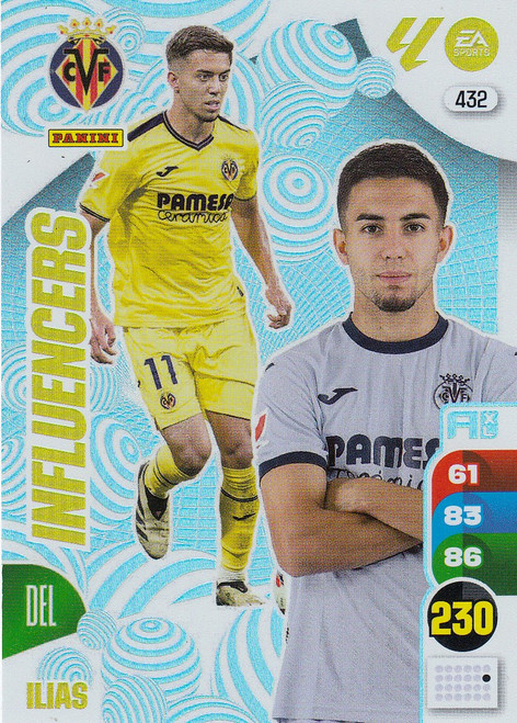 #432 Ilias (Villarreal CF) Panini Adrenalyn XL La Liga 2024-25 INFLUENCERS