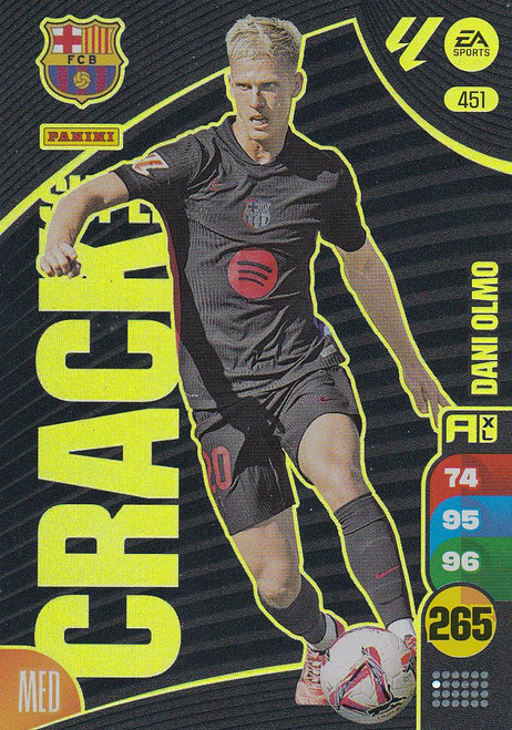 #451 Dani Olmo (FC Barcelona) Panini Adrenalyn XL La Liga 2024-25 SUPER CRACKS