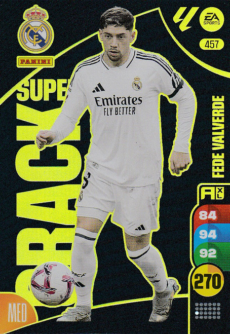 #457 Fede Valverde (Real Madrid CF) Panini Adrenalyn XL La Liga 2024-25 SUPER CRACKS #457 Fede Valverde (Real Madrid CF) Panini Adrenalyn XL La Liga 2024-25 SUPER CRACKS