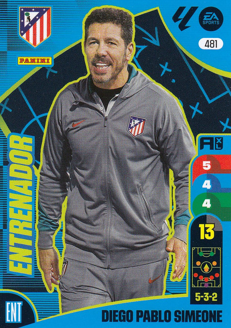 #481 Diego Simeone (Atletico Madrid) Panini Adrenalyn XL La Liga 2024-25 ENTRENADOR #481 Diego Simeone (Atletico Madrid) Panini Adrenalyn XL La Liga 2024-25 ENTRENADOR