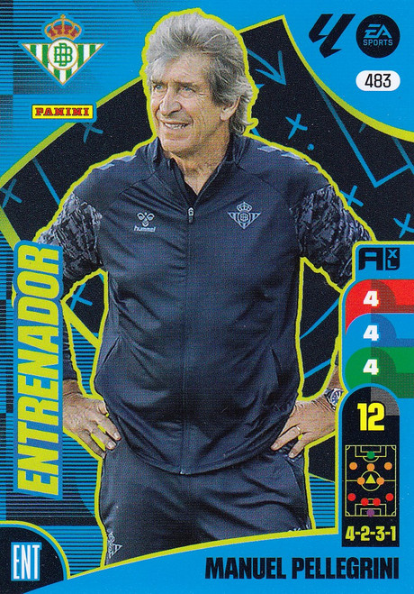 #483 Manuel Pellegrini (Real Betis) Panini Adrenalyn XL La Liga 2024-25 ENTRENADOR