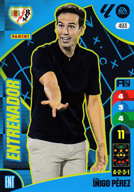 #493 Inigo Perez (Rayo Vallecano) Panini Adrenalyn XL La Liga 2024-25 ENTRENADOR #493 Inigo Perez (Rayo Vallecano) Panini Adrenalyn XL La Liga 2024-25 ENTRENADOR