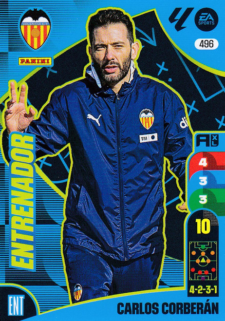 #496 Carlos Corberan (Valencia CF) Panini Adrenalyn XL La Liga 2024-25 ENTRENADOR