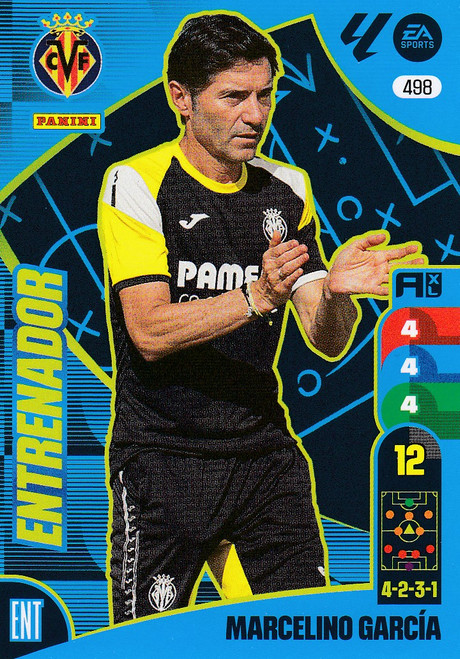 #498 Marcelino Garcia (Villarreal CF) Panini Adrenalyn XL La Liga 2024-25 ENTRENADOR