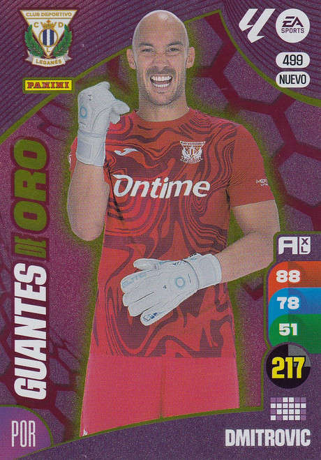 #499 Dmitrovic (CD Leganes) Panini Adrenalyn XL La Liga 2024-25 NUEVO GUANTES DE ORO #499 Dmitrovic (CD Leganes) Panini Adrenalyn XL La Liga 2024-25 NUEVO GUANTES DE ORO