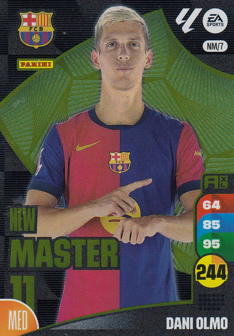 #NM7 Dani Olmo (FC Barcelona) Panini Adrenalyn XL La Liga 2024-25 NEW MASTER