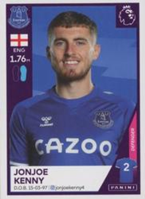 #200 Jonjoe Kenny (Everton) Panini Premier League 2021 Sticker Collection