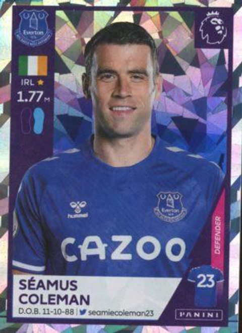 #207 Seamus Coleman (Everton) Panini Premier League 2021 Sticker Collection