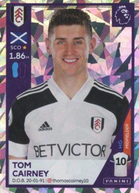 #239 Tom Cairney (Fulham) Panini Premier League 2021 Sticker Collection