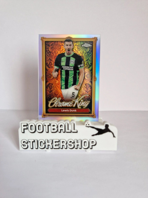 #CK5 Lewis Dunk (Brighton & Hove Albion) Topps Premier League 2026 Trading Card CHROME KING #CK5 Lewis Dunk (Brighton & Hove Albion) Topps Premier League 2026 Trading Card CHROME KING