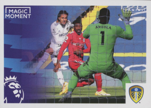 #281 Magic Moment (Leeds United) Panini Premier League 2021 Sticker Collection