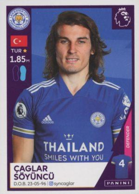 #289 Caglar Soyuncu (Leicester City) Panini Premier League 2021 Sticker Collection