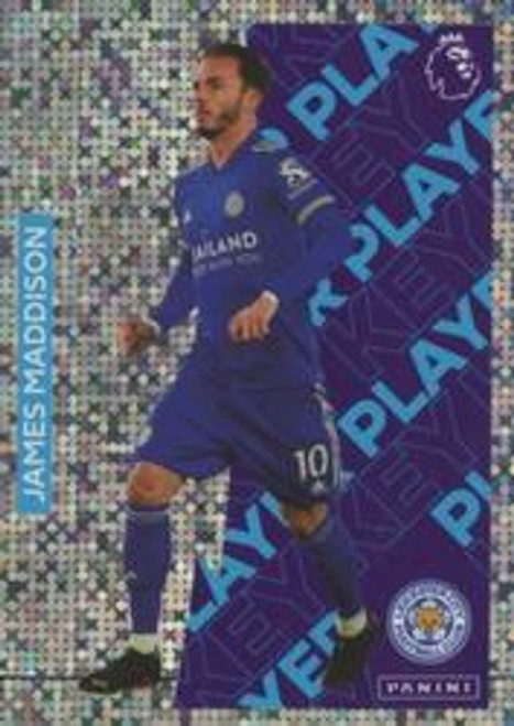 #308 James Maddison (Leicester City) Panini Premier League 2021 Sticker Collection KEY PLAYER