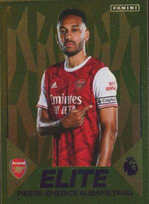 #313 Pierre-Emerick Aubameyang (Arsenal) Panini Premier League 2021 Sticker Collection ELITE
