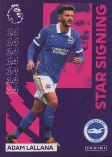 #335 Adam Lallana (Brighton & Hove Albion) Panini Premier League 2021 Sticker Collection STAR SIGNING