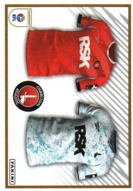 #72 Home & Away Kits (Charlton Athletic) Panini EFL 2025/26 Sticker Collection