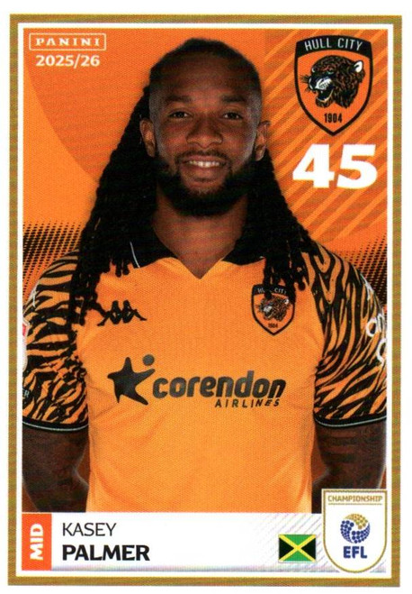 #137 Kasey Palmer (Hull City) Panini EFL 2025/26 Sticker Collection