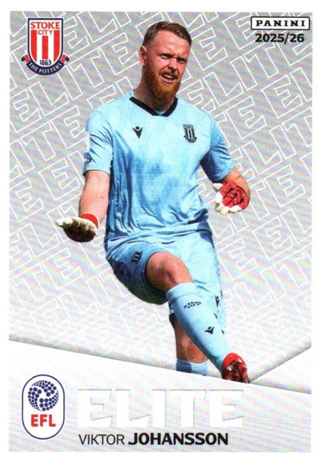 #243 Viktor Johansson (Stoke City) Panini EFL 2025/26 Sticker Collection ELITE
