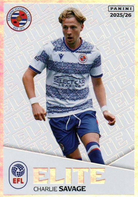 #250 Charlie Savage (Reading) Panini EFL 2025/26 Sticker Collection ELITE