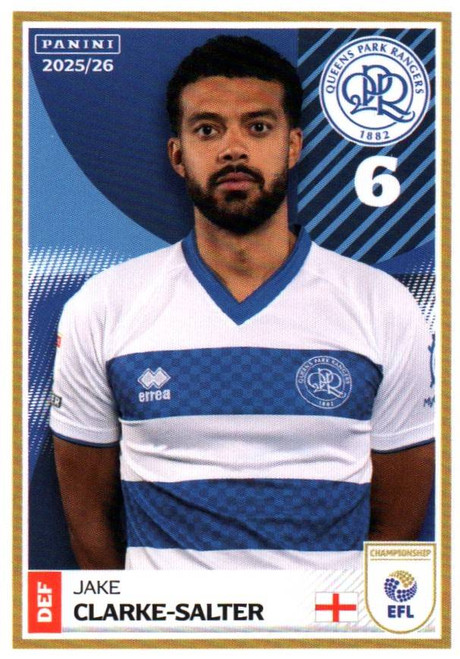 #317 Jake Clarke-Salter (Queens Park Rangers) Panini EFL 2025/26 Sticker Collection
