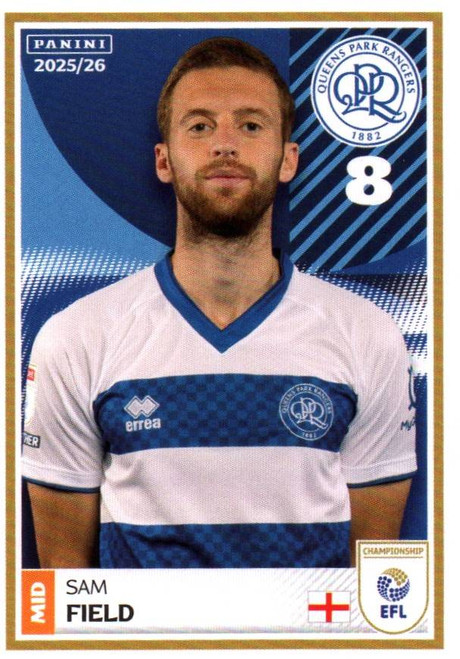 #321 Sam Field (Queens Park Rangers) Panini EFL 2025/26 Sticker Collection