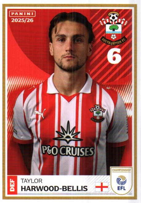 #371 Taylor Harwood-Bellis (Southampton) Panini EFL 2025/26 Sticker Collection