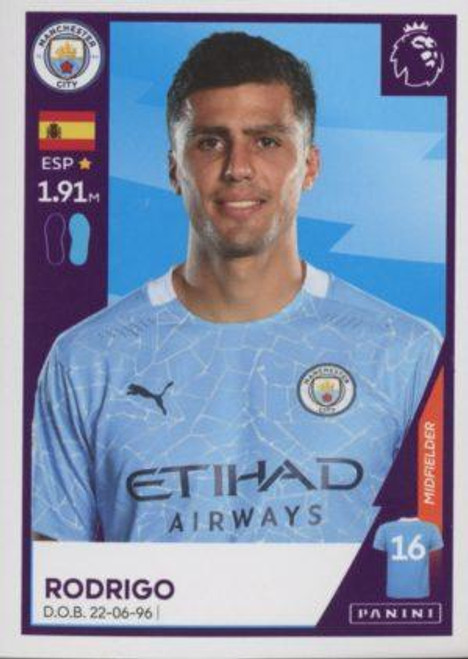 #396 Rodrigo (Manchester City) Panini Premier League 2021 Sticker Collection