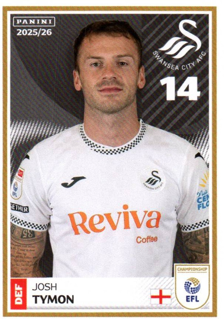 #406 Josh Tyman (Swansea City) Panini EFL 2025/26 Sticker Collection